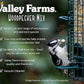 Valley Farms Woodpecker Mix, No Mess Bird Seed for Outdoor Feeders, W/Peanuts and Sunflower Hearts for Birds, Woodpecker Food, Attract All Bird Species (4 LBS)