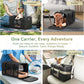 Petsfit 19x12x12 Pet Carrier for Large Cats (up to 20 lbs), Soft-Sided Small Dog Travel Carrier, Upgraded with Patented Buckle and Soft Padding, Ideal for Car Road Trips,Black