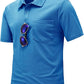 TBMPOY Men's Polo Shirts with Pocket Short Sleeve Quick Dry Casual Sports Outdoor Golf Shirt