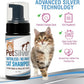 PetSilver Waterless Cat Shampoo - No Rinse Bath & Dry Shampoo for Cats - Long-Haired & Sensitive Skin - Cleans, Conditions & Moisturizes - Hypoallergenic & Fragrance-Free - Patented Formula - 5 fl oz