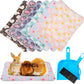 Yulejo 6 Pieces Guinea Pig Bed Plush Hamster Mat Bunny Bed Small Animal Sleeping Bedding Pads with Cleaning Dustpan Brush for Chinchilla Squirrel Hedgehog Small Animals (Vivid Color, Heart)