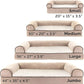 FurHaven Soft, Orthopedic Foam Sofa Dog Bed with Washable & Removable Cover - Sherpa/Chenille - Cream, Dogs Up to 35 lbs - Medium