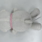 100% Organic Cotton Baby Stuffed Animals White Teddy Bear for Newborn 6.5"