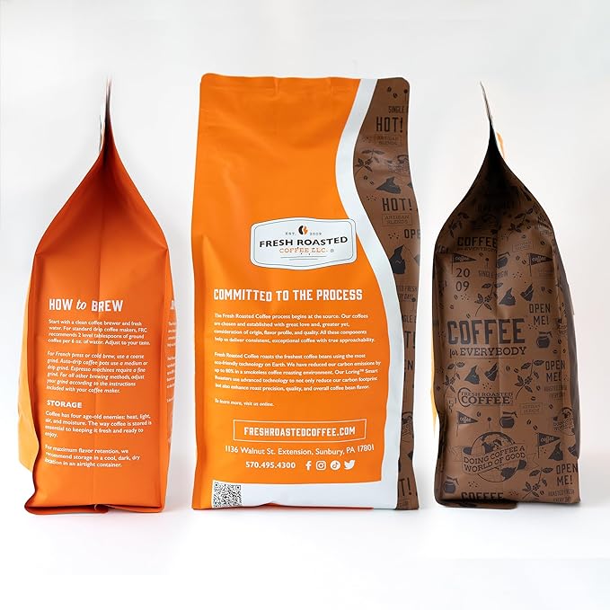 Fresh Roasted Coffee, Organic Drago Café Blend | USDA Organic, Kosher | Medium Roast 5 lb (80 oz) Whole Bean