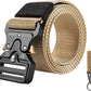 KingMoore Men's Tactical Belt Heavy Duty Webbing Belt Adjustable Military Style Nylon Belts with Metal Buckle