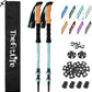 TheFitLife Trekking Poles - Lightweight 7075 Aluminum Hiking Sticks with Cork Grips, Adjustable Telescopic Design, Metal Flip Lock for Men & Women - Perfect for Hiking, Walking, Camping & Backpacking
