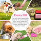 65 Pcs Puppy Supplies Starter Kit Small Dog Essentials Includes Dog Leash, Toys, Bowl, Brushes, Water Bottles, pet Blankets Puppy Accessories for New Welcome Gift Supplies(Cute,Pink)