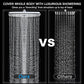 High Pressure Rain Shower Head: Upgrade Shower Heads with Handheld Spray Combo with Fixed Showerhead and 10 Sprays Handheld Shower Head, Detachable Shower head Built-in Magnetic Docking and Power Jets