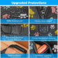 URPOWER Back Seat Extender for Dogs - Hard Bottom Dog Car Seat Cover Holds 400 lbs, Waterproof Dog Hammock Dogs Bed for Cars, SUVs & Small Trucks, Pet Backseat Protector with Mesh Window & Large Space