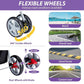 4 Wheels Pet Stroller for Small Medium Dogs Cats 10-33 lbs, Foldable Dog and Cat Stroller with Cup Holder & Storage Basket & Breathable Mesh, Pet Strolling Cart for All-Season, Purple