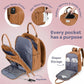 RUVALINO Diaper Bag Backpack-Multifunction Baby Travel Bag with Changing pad, Insulated Bottle Holders & Pacifier Case, Large Capacity, Waterproof, Dark Brown
