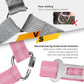 Removable Dog Seat Belt Harness for Car, 3 in 1 Pet Dog Car Seatbelt Leash, Retractable Restraint Secures to Vehicle Headrest & Adjustable Reflective Bungee Dog Seatbelt Tether, Pink and Black
