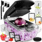 Fullstar The Original Pro Chopper - Vegetable Chopper and Spiralizer, Food Chopper with Container, Fruit Slicer, Kitchen Gadgets & Accessories, Home Essentials (4 in 1, Clear)