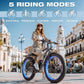 Ebike for Adults Electric, 52V 19.2Ah/32Ah, Peak 2000W/2500W E-Bike, 36/40MPH, 70 Miles/100Miles Long Range, Hydraulic Disc Brake, Off Road Snow Mountain E-Bike, 24"/26" Fat Tire Fast Electric Bicycle