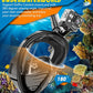 QingSong Full Face Snorkel Mask for Adults, Snorkeling Gear with Camera Mount, 180 Degree Panoramic View Snorkel Set Anti-Fog Anti-Leak