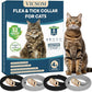 4 Pack Flea and Tick Collar for Cats, 32 Months Treatment Prevention, Waterproof Adjustable Kitten Collar, Black Grey