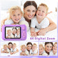 Kids Camera with 180° Flip-up Lens for Selfie & Video, HD Digital Video Cameras for Toddler with 32GB SD Card, Ideal for 3-8 Years Old Girls Boys on Birthday Christmas Party as Gift