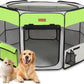Dog Playpen, Portable Pet Play Pen for Cat, Puppies, Rabbits, Chickens, Foldable Large-Capacity Pet Tent for Indoor/Outdoor Travel Camping Green