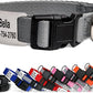 GoTags Personalized Dog Collar with Nameplate, Adjustable Dog Collar with Custom Engraved Slide On Pet ID Tag in Stainless Steel, Silent, No Noise Dog Tag (Light Gray, X-Small)