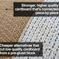 PetFusion Jumbo Cat Scratcher Lounge, White. 39 x 11 x 14 inch 4 Cardboard Scratching Surfaces and 2 Levels, Scratch, Play, Perch, and Hide100% Recyclable Cardboard Cat Lounge