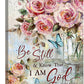 Farmhouse Rose Wall Art Christian Scripture Pictures Pink Rose Wall Decor Rustic Floral Butterfly Canvas Print Painting Artwork for Bathroom Living Room Bedroom 16"x24"