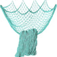 Rosoz Nature Fish Net Wall Decoration with Shells, Ocean Themed Wall Hangings Fishing Net Party Decor for Pirate Party,Wedding,Photographing Decoration