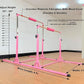 Gymnastics Double Horizontal Bars 3Play Parallel Bars Uneven Bars Gymnastics Training Kip Bar with 304 Stainless Steel Regulating Arms & Fiberglass Rail for Indoor Outdoor Home Club Use