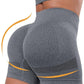 CHRLEISURE Women's 4 Packs Workout Gym Shorts, High Waisted Butt Lifting Scrunch Butt Seamless Booty Shorts