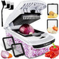 Fullstar The Original Pro Chopper - Vegetable Chopper and Spiralizer, Food Chopper with Container, Fruit Slicer, Kitchen Gadgets & Accessories, Home Essentials (2 in 1, White)