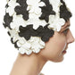 BEEMO Floral Petal Ladies Bathing Swim Cap Women Retro Swim Hat Long/Short Hair