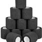 Self Adhesive Bandage Wrap - Pack of 12 Black Color, Non-Woven, Breathable & Water-Resistant Vet Wrap for First Aid, Sports Injury, Body Sprains, & Pets - 2 Inch x 5 Yards