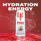 PHX Hydration Energy Drink - 700mg Electrolytes, 200mg Natural Green Tea Caffeine, 100% Daily Value 8 Essential Vitamins - 12 oz Cans (12 Pack) (12 Pack, Watermelon Lime)