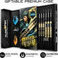 IgnatGames Premium Steel Tip Darts – 3/6/12 Pack Brass Barrels with Aluminum Shafts, 16 GlideXPro Flight Set, Tool Kit & Giftable Case