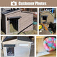 43" L Outdoor Extra Large Dog House with Removable Floor, Raised Feet, Anti-Chewing Iron Frame – Wooden Kennel with Asphalt Roof, Window for Indoor/Outdoor Use, Ideal for Medium to Large Dogs