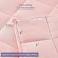 yescool Weighted Blanket for Adults (12 lbs, 60" x 80", Pink) Cooling Heavy Blanket for Sleeping Perfect for 110-130 lbs, Queen Size Breathable Blanket with Premium Glass Bead, Machine Washable