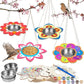 Fennoral 4 Pack Bird Feeder Kits for Kids Make Your Own Bird Feeders Wooden Art and Craft for Girls Boys Ornaments DIY to Paint Bird Feeders Craft for Spring Garden Outdoor Summer Activities Project