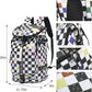 Kalesi Gym Duffle Bag Backpack 4-Way Waterproof with Shoes Compartment for travel Sport Hiking laptop (Checkerboard)