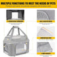 Large Cat Carrier Soft Side Pet Carrier for Kitten Puppy Collapsible Travel Small Dog Carrier, TSA Airline Approved Pet Carriers for Under 20 lbs, Gray