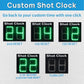 YZ LED Basketball Scoreboard with Shot Clock, Digital Scoreboard with Remoe, Electronic Scoreboard with Timer Clock, Digital Score Keeper Outdoor