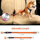 IOKHEIRA Orange Dog Seatbelt - Adjustable Reflective Bungee Harness with Aluminum Swivel Carabiner