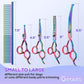Gimars Professional 4CR Stainless Steel 6 in 1 Grooming Scissors for Dogs with Safety Round Tip, Heavy Duty Titanium Coated Pet Grooming Scissor for Dogs, Cats and Other Animals