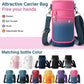 Insulated Water Bottle | Thickened Stainless Steel Vacuum Metal | Portable Sports Water Jug for Gym and Hiking with Straw, Carrier Bag, Handle Strap | BPA-Free 32 oz