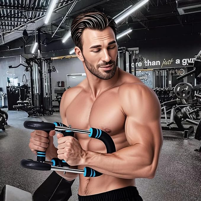 Twister Arm Trainer, 40-100lb Adjustable Chest Workout Equipment, Portable Power Twister Bar, 2025 New Adjustable Twister Arm Chest Exerciser，Detachable Design Fitness Anywhere