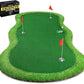 Thickened Realistic Golf Putting Green, 5 x 10ft Professional Golf Practice Training Mat for Indoor Outdoor, 3 Holes, Long Challenging Game Green Mat for Children with Training Aid Put Cup