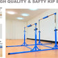 Gymnastics Double Horizontal Bars 3Play Parallel Bars Uneven Bars Gymnastics Training Kip Bar with 304 Stainless Steel Regulating Arms & Fiberglass Rail for Indoor Outdoor Home Club Use