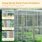 Large Bird Cage for Parakeets Outdoor Bird Aviary Parrot Cage with Perch, Walk-in Heavy Duty Birdcage for Macaws Canaries Parrots Budgie Lovebirds, White
