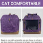 Extra Large Cat Carrier Soft Sided, Portable Small Dog Carrier for 2 Cats, 24"x16.5"x16" Car Travel Folding Comfortable Design, Purple