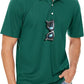 MAGCOMSEN Men's Polo Shirts 3 Buttons Casual Work T Shirts Quick Dry Short Sleeve Golf Shirt Pique Jersey Outdoor Performance