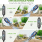 Electric Aquarium Vacuum Gravel Cleaner: 24W Fish Tank Vacuum Gravel Cleaner with Strong Suction for Automatic Water Change Algae Remover Sand Wash Water Shower and Water Circulation, Timed Off