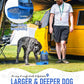 Portable Dog Travel Water Bottle, 77oz Large Dog Water Bowl Dispenser Portable, Leakproof Pet Drinking Bottle Dispenser for Hiking Camping Walking Travelling Beach Car Trips, BPA Free,Blue